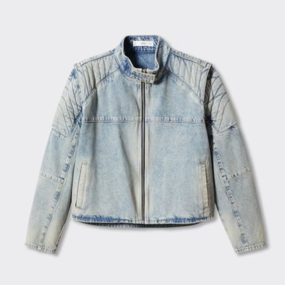Mango Denim Biker Style Jacket